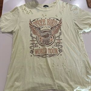 Free Bird World Tour Graphic Tee - Cream